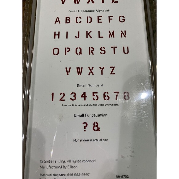 SIZZIX Sizzlits Stencil ALPHABET SET W/ Case 38-9732 New/Sealed Scrapbooking - Picture 10 of 11